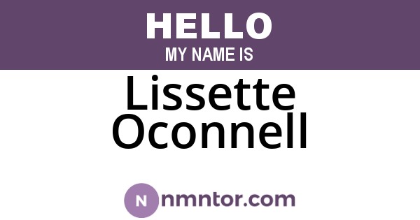Lissette Oconnell