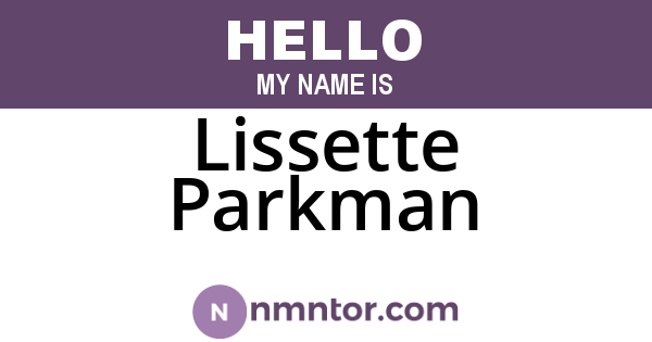 Lissette Parkman