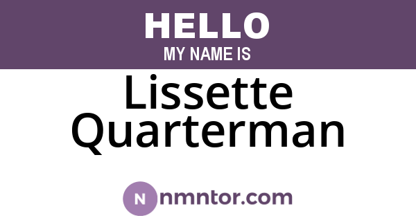 Lissette Quarterman