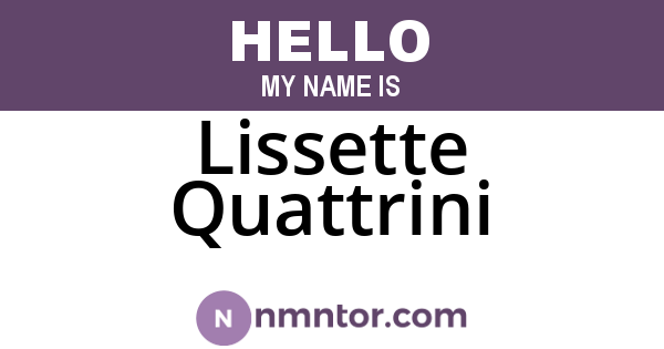Lissette Quattrini