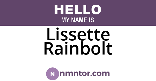 Lissette Rainbolt