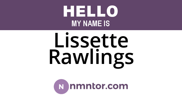 Lissette Rawlings