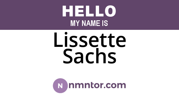 Lissette Sachs