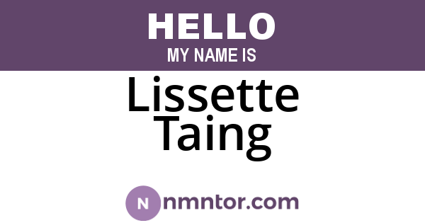 Lissette Taing