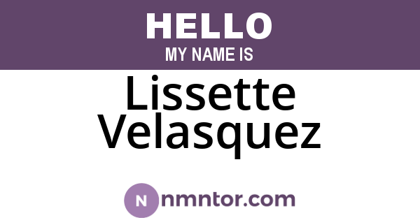 Lissette Velasquez