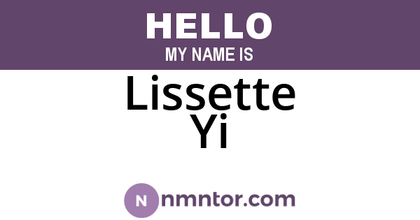 Lissette Yi