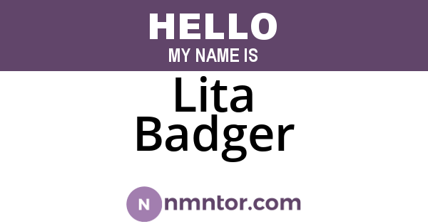 Lita Badger