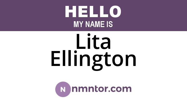 Lita Ellington