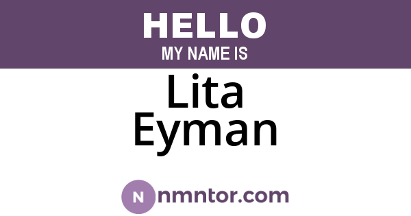 Lita Eyman