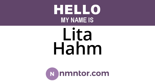 Lita Hahm