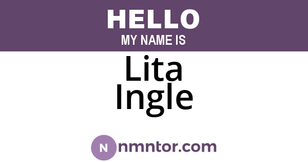 Lita Ingle