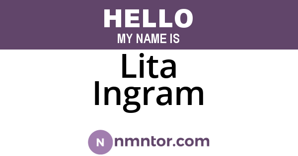 Lita Ingram