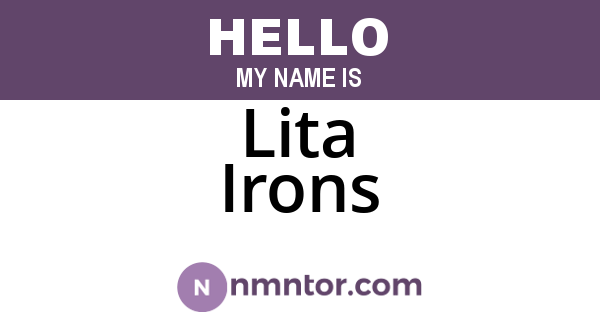 Lita Irons