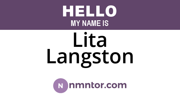 Lita Langston