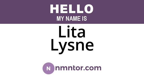 Lita Lysne