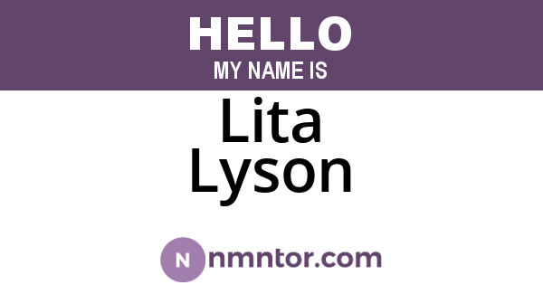 Lita Lyson