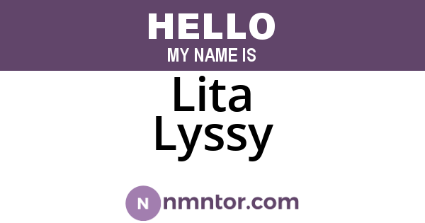 Lita Lyssy
