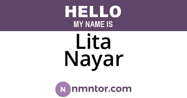 Lita Nayar