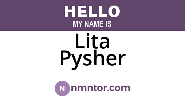 Lita Pysher