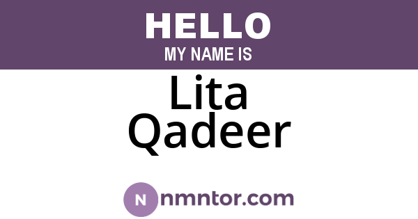 Lita Qadeer