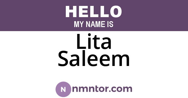 Lita Saleem