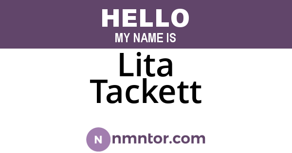 Lita Tackett