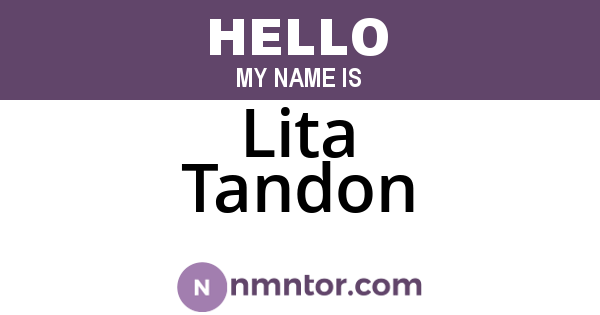 Lita Tandon