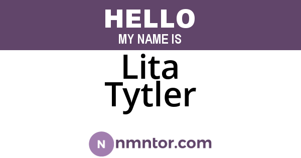 Lita Tytler