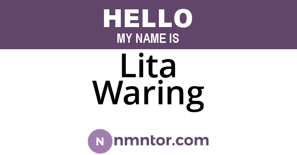 Lita Waring