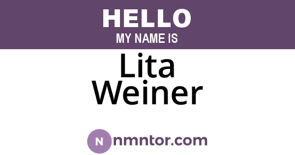 Lita Weiner