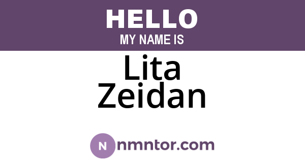 Lita Zeidan