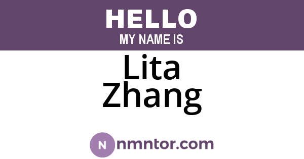 Lita Zhang
