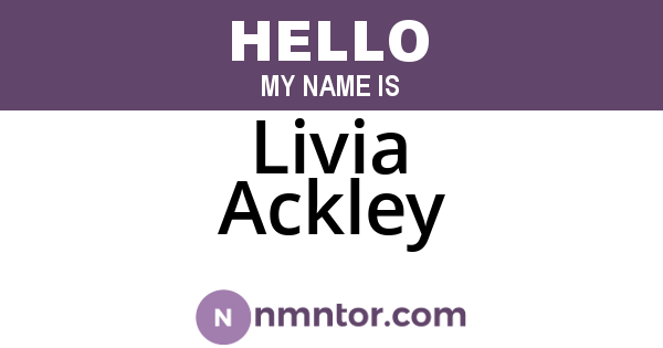 Livia Ackley