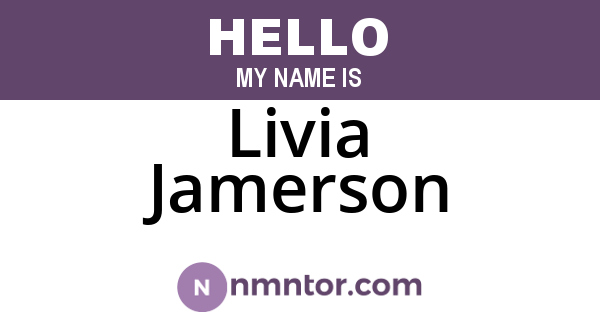 Livia Jamerson