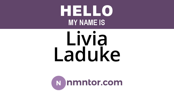 Livia Laduke
