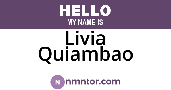 Livia Quiambao