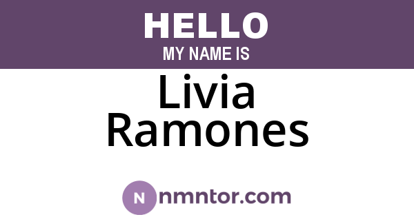 Livia Ramones