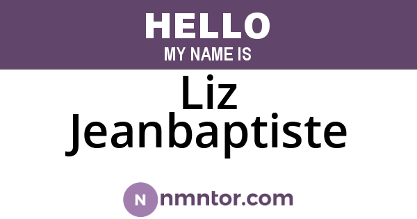 Liz Jeanbaptiste