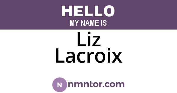 Liz Lacroix