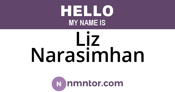 Liz Narasimhan