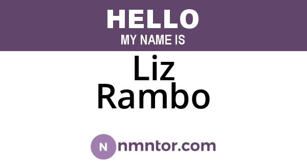 Liz Rambo