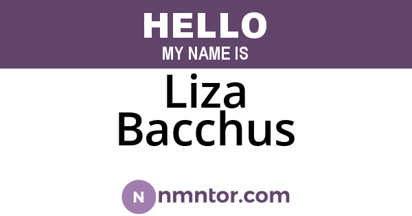 Liza Bacchus