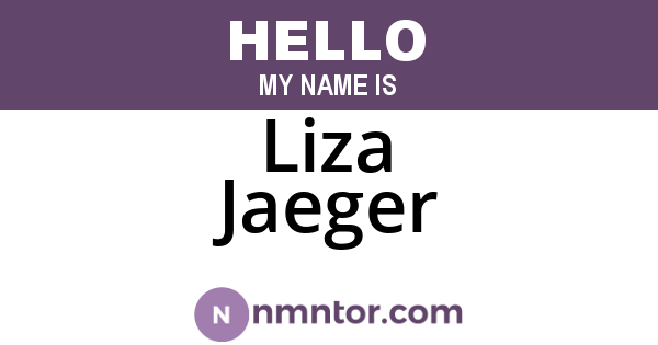 Liza Jaeger