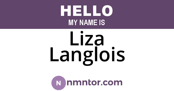 Liza Langlois