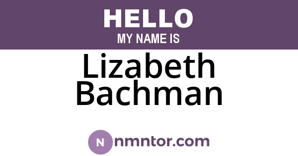 Lizabeth Bachman