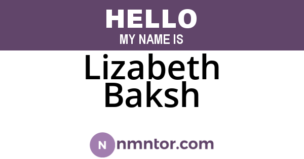Lizabeth Baksh