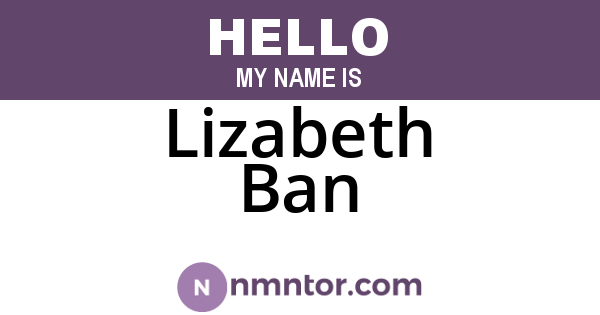 Lizabeth Ban