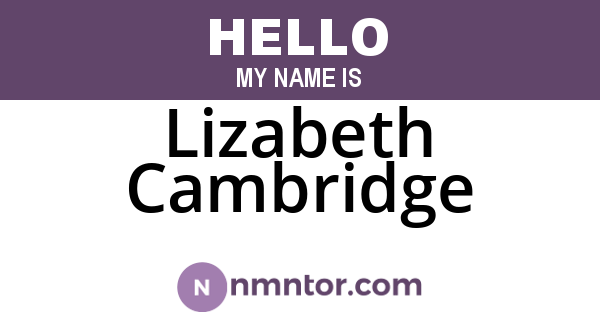 Lizabeth Cambridge