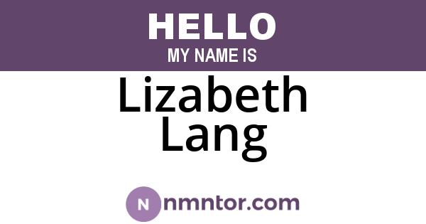 Lizabeth Lang