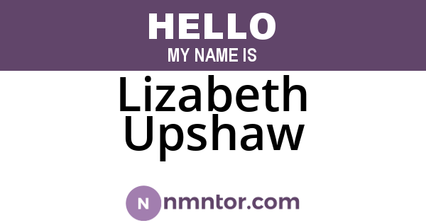 Lizabeth Upshaw